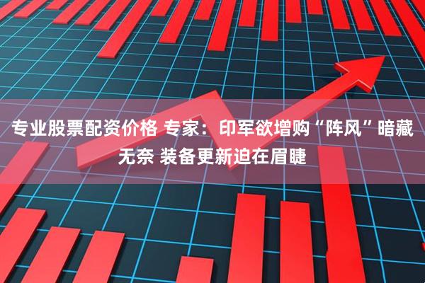 专业股票配资价格 专家：印军欲增购“阵风”暗藏无奈 装备更新迫在眉睫